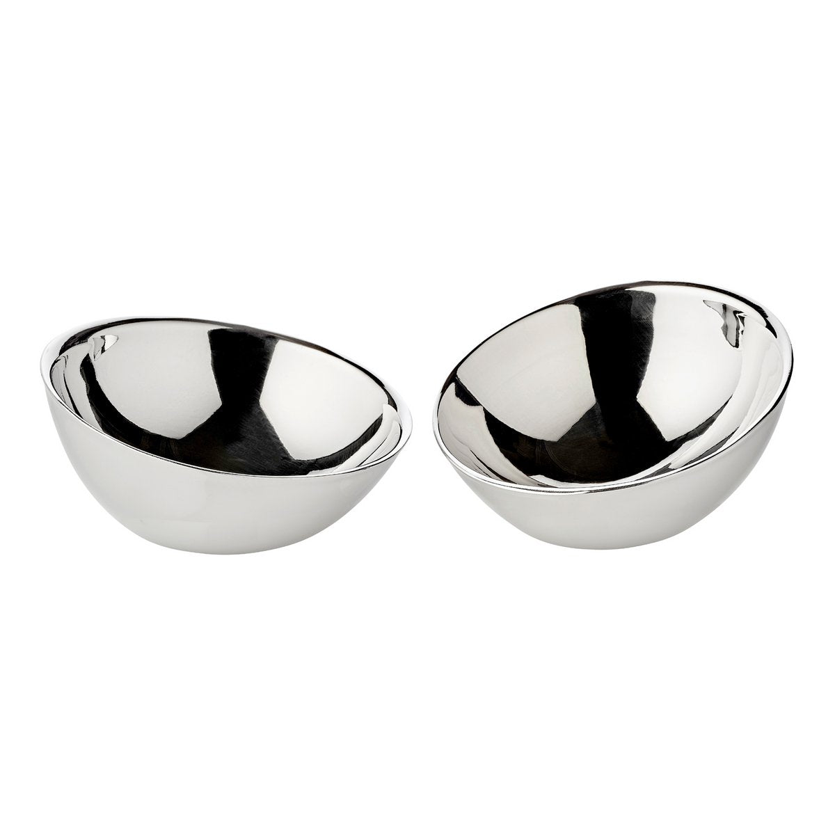 EDZARD set van 2 kommen Asti, hoogwaardig staal hoogglans gepolijst, diameter 10 cm, hoogte 5 tot 8 cm