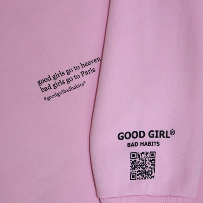 Hoodie "Bad Girls Go to Paris" - BabyBlue