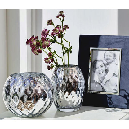 EDZARD Vaas San Juan, verzilverd glas, hoogte 19 cm, diameter 25 cm, opening diameter 16 cm
