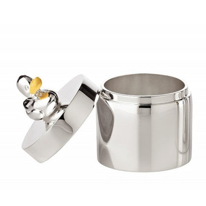 EDZARD set van 2 tandendoosjes juwelendoosjes eend, hoogte 5 cm, verzilverd, aanslagbestendig