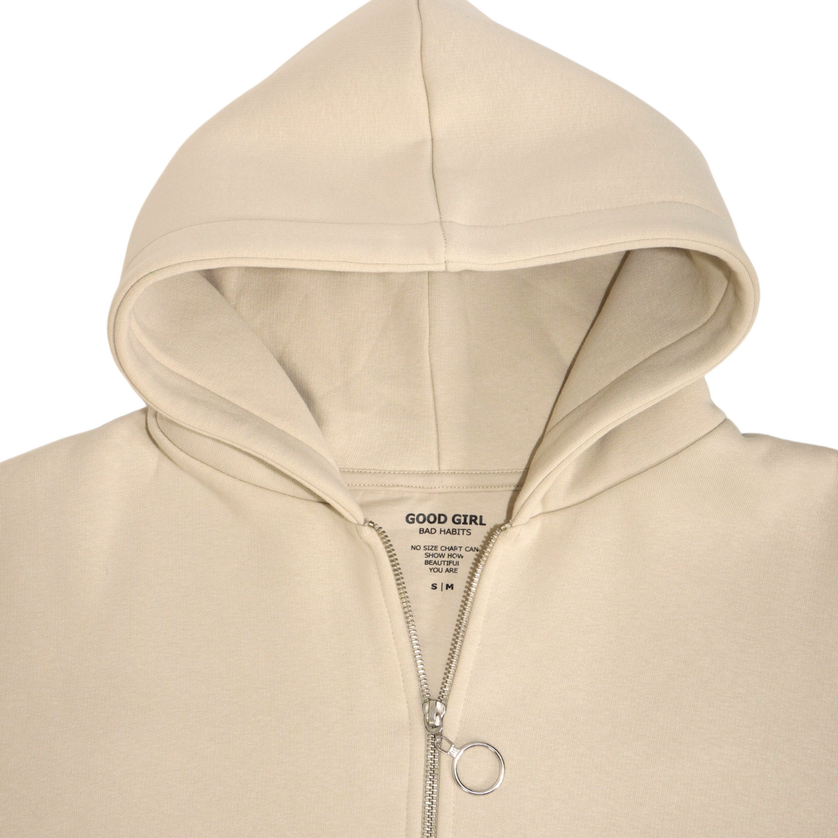 Hoodie met rits "GGBH" - mintgreen