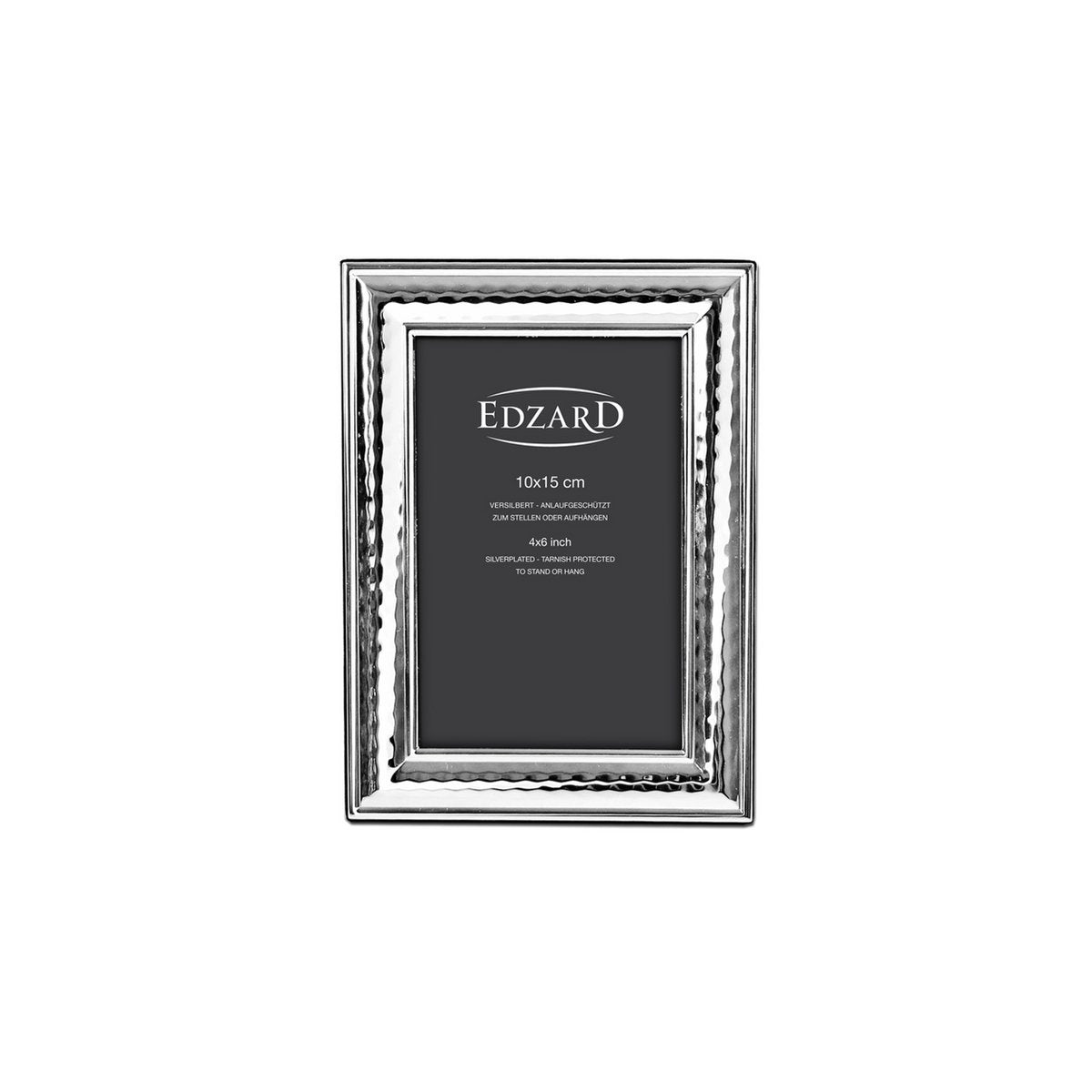 EDZARD fotolijst Urbino voor foto 10 x 15 cm, edel verzilverd, aanslag beschermd, met 2 hangers