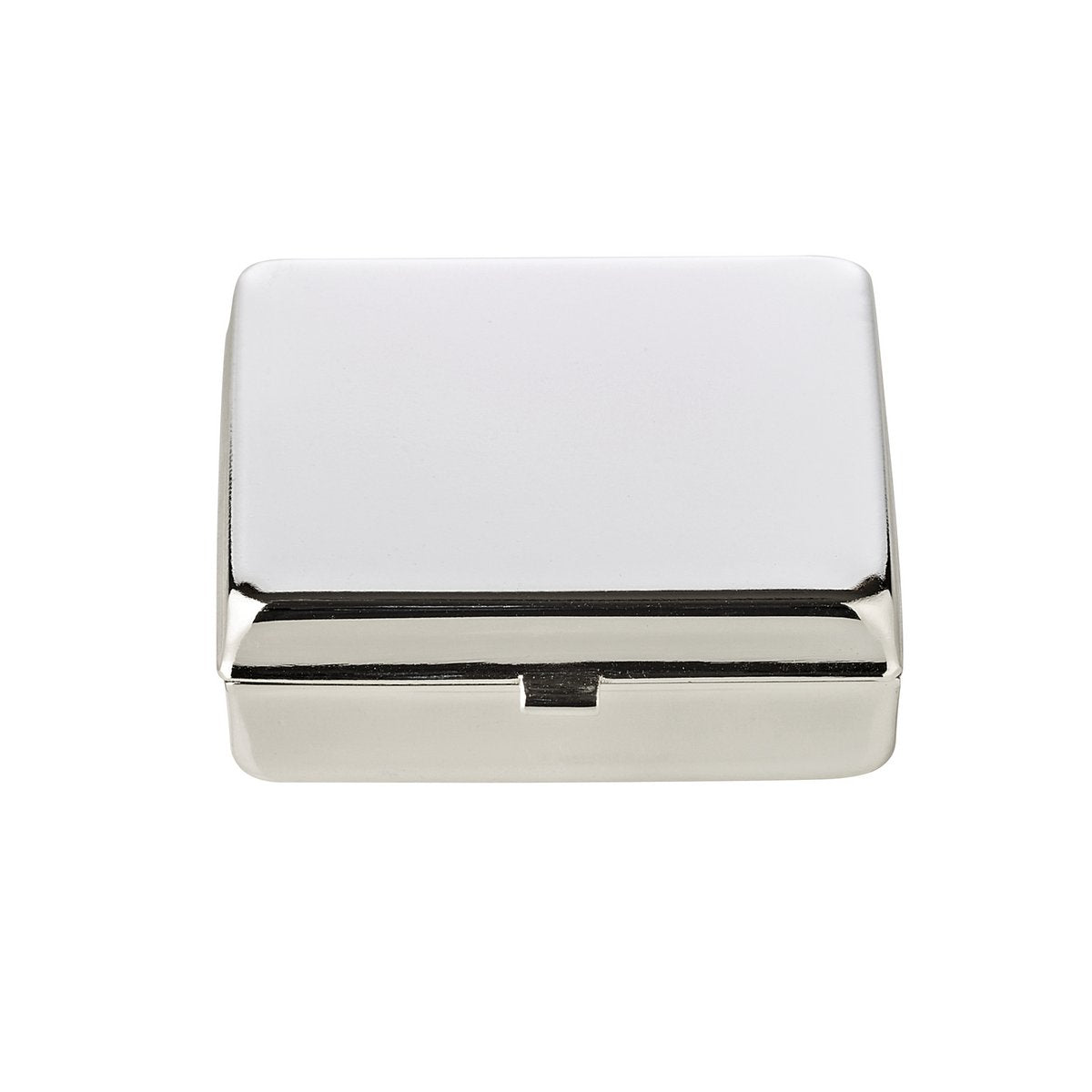 EDZARD pillendoosje Lydia met spiegel, 2 compartimenten, verzilverd, aanslagbestendig, 5 x 5 cm