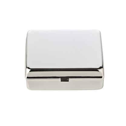 EDZARD pillendoosje Lydia met spiegel, 2 compartimenten, verzilverd, aanslagbestendig, 5 x 5 cm