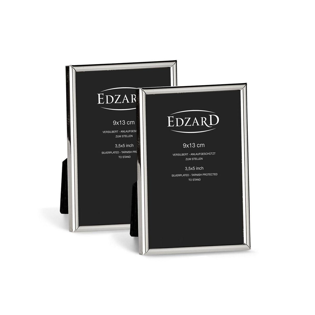 Edzard 2 set fotolijst Genua (9x13 cm), nobel verzilverd, beschermd tegen de start