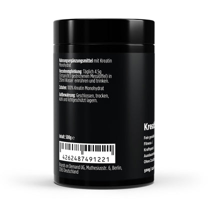 Kreatin Monohydrat - Geschmacksneutral - 500g