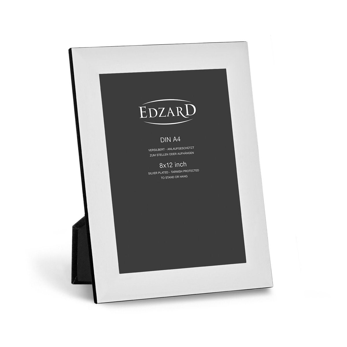 Fotolijst Gela (DIN A4 - 21 x 29,7 cm), verzilverd, aanslagbestendig, 2 hangers, staand en liggend formaat
