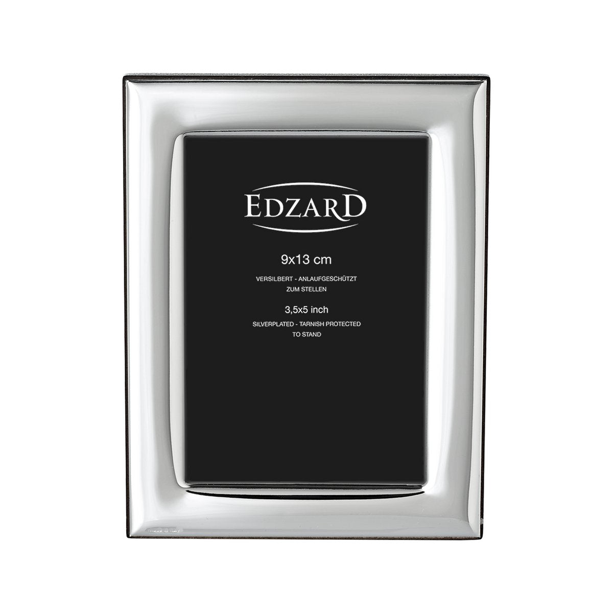 Lucera fotolijst (9x13 cm), elegant verzilverd, aanslagvrij, met houten decor achterkant