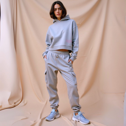 Crop hoodie "TWINTIG JAAR VANAF NU" - Wit