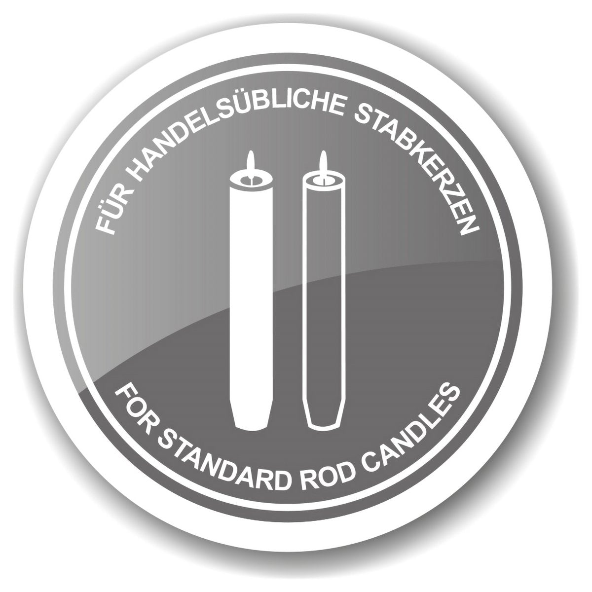 EDZARD kandelaar Lincoln voor stokkenkaarsen, geribbelde schacht, edel verzilverd, aanslag beschermd, H 15 cm