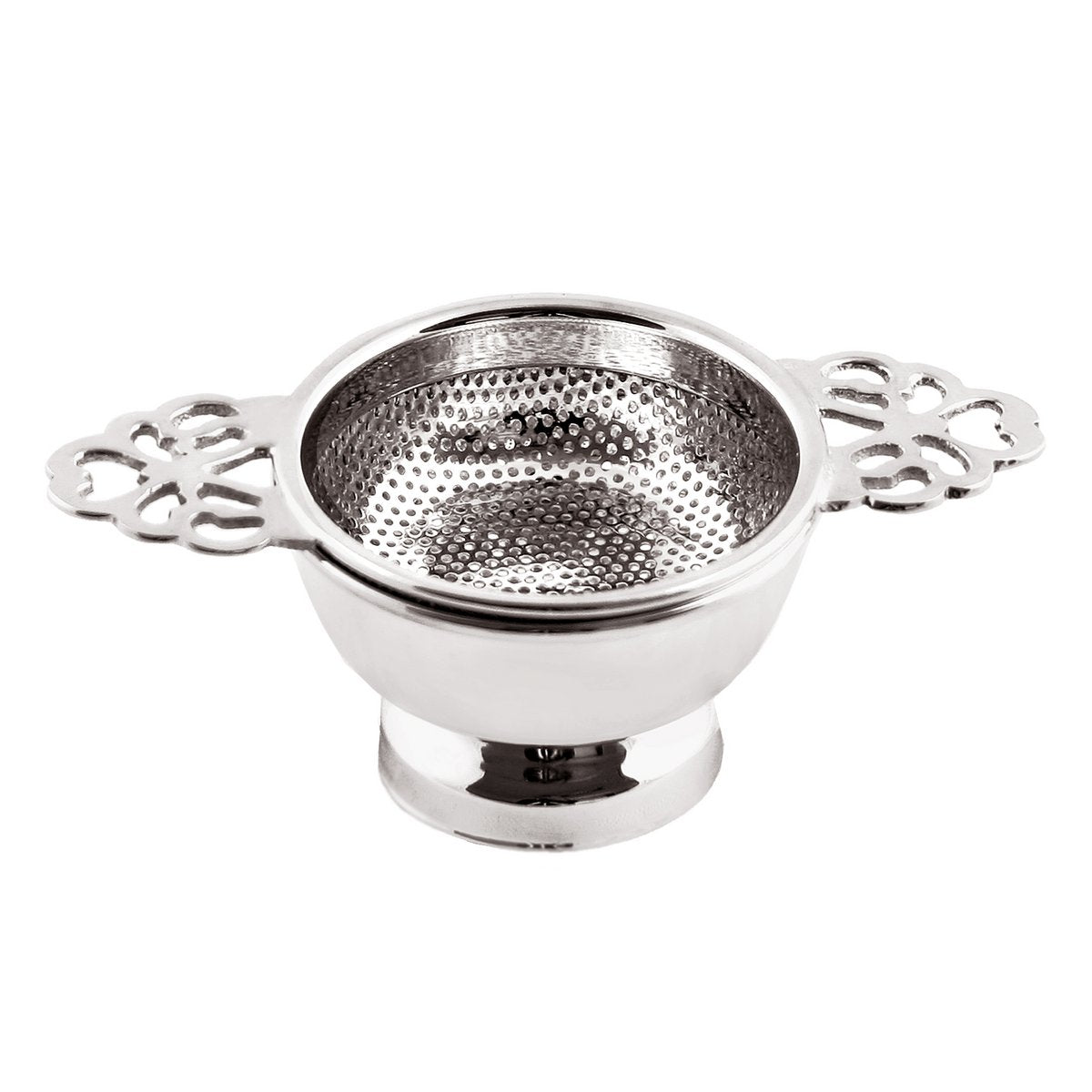 EDZARD theezeef Assam theefilter met houder, zwaar verzilverd, diameter 6 cm, lengte 11 cm, hoogte 4 cm