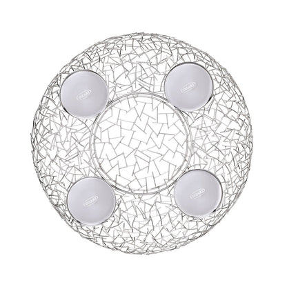 EDZARD Adventskrans Milano, roestvrij staal, glanzend vernikkeld, diameter 53 cm