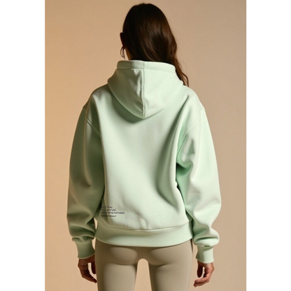 Hoodie met rits "GGBH" - mintgreen