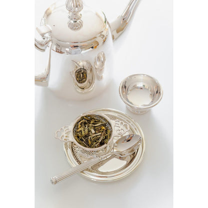 EDZARD set van 2 Astoria glazen onderzetters, elegant verzilverd en aanslagvrij, diameter 11 cm