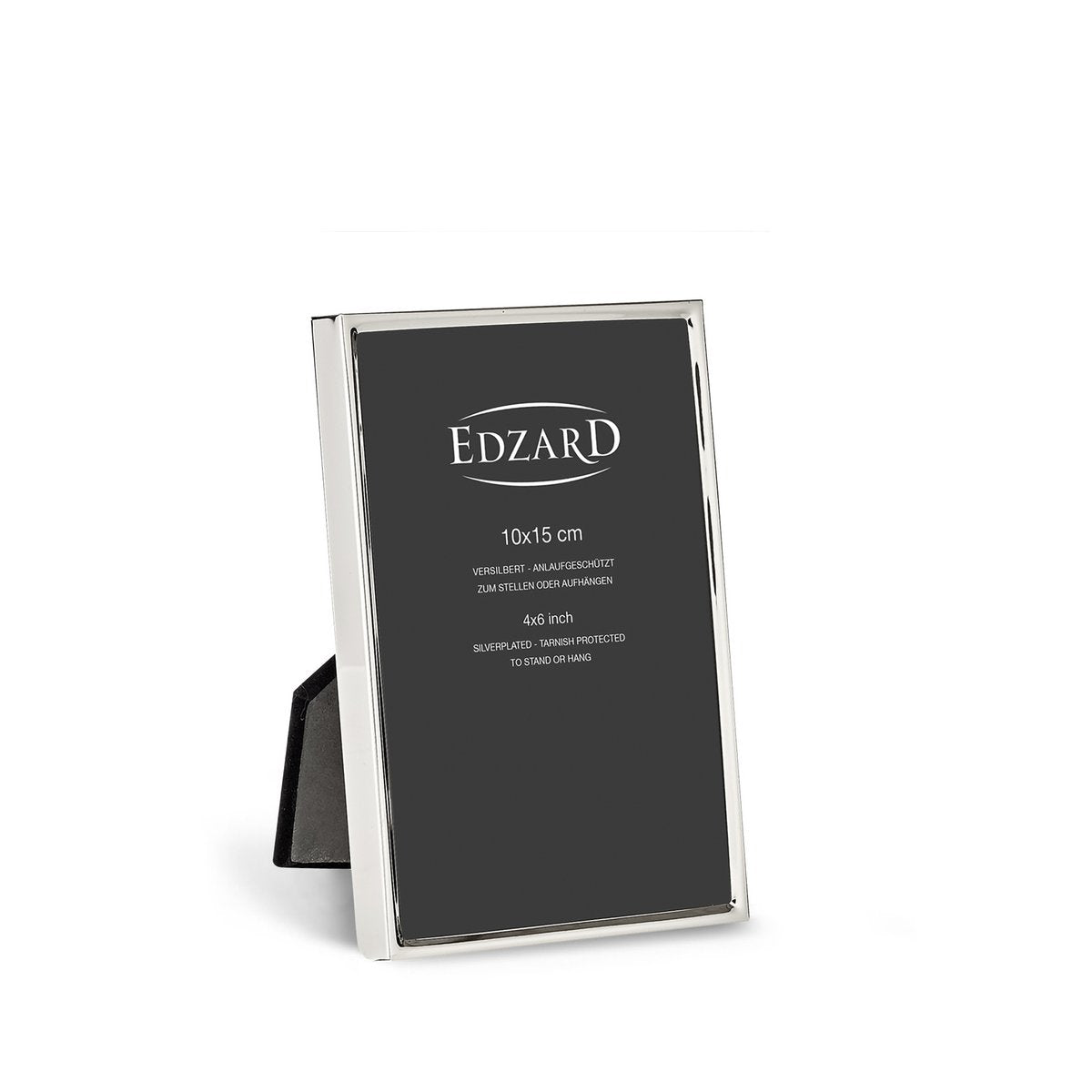 EDZARD fotolijst Otto voor foto 10 x 15 cm edel verzilverd, aanslag beschermd, met 2 hangers