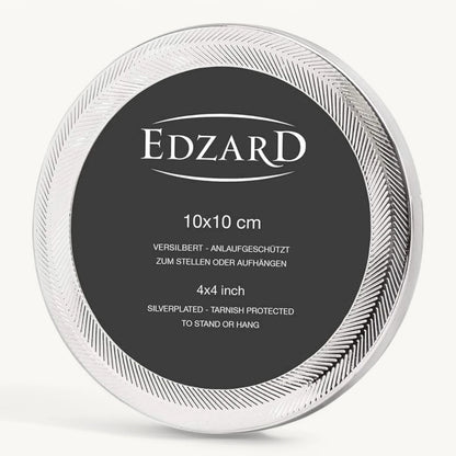 EDZARD fotolijst Pepe, rond, voor foto diameter 10 cm, edel verzilverd, aanslagbestendig