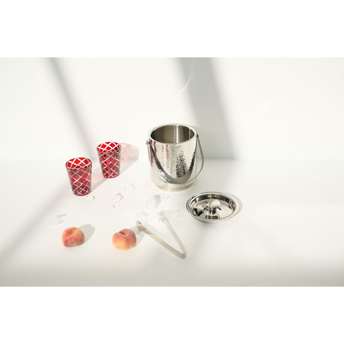EDZARD set van 6 kristallen glazen Dio, rood, handgeslepen glas, hoogte 10 cm, inhoud 0,23 liter