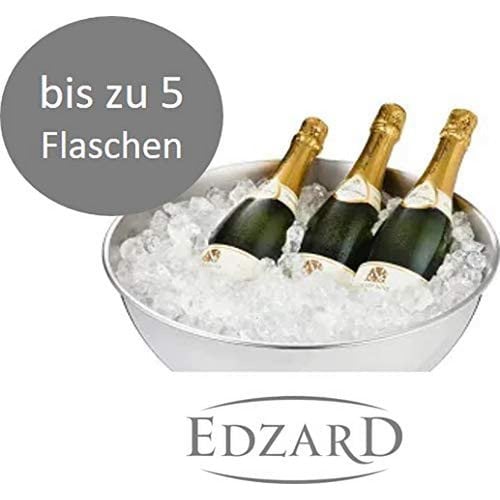 EDZARD Cara champagnekoeler, hoogwaardig staal, hoogglans gepolijst, gehamerd, diameter 40 cm, hoogte 21 cm