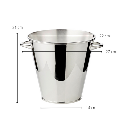 EDZARD champagnekoeler flessenkoeler Calo met handgrepen, zwaar verzilverd, hoogte 21 cm, diameter 22 cm