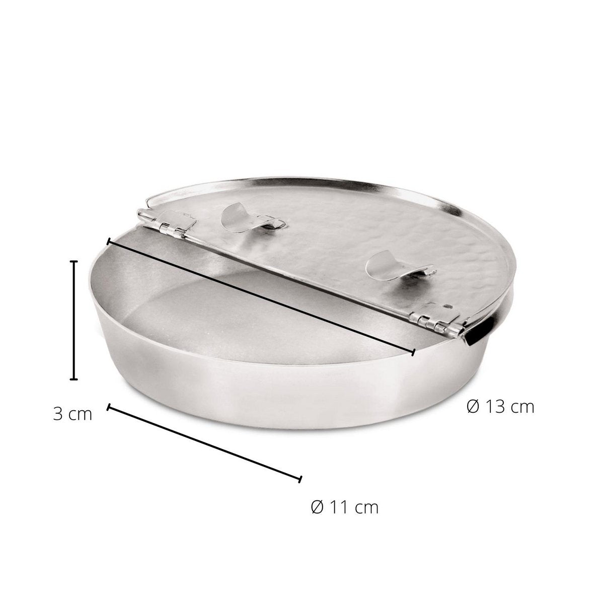 EDZARD Madras vouwasbak, gehamerd, zwaar verzilverd, diameter 13 cm, hoogte 2,5 cm