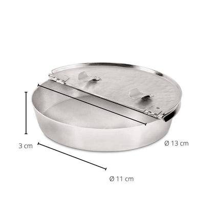 EDZARD Madras vouwasbak, gehamerd, zwaar verzilverd, diameter 13 cm, hoogte 2,5 cm