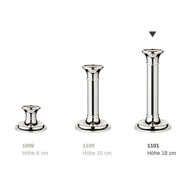 EDZARD kandelaar Fiona voor stokkaars, hoogte 18 cm, edel verzilverd, aanslag beschermd