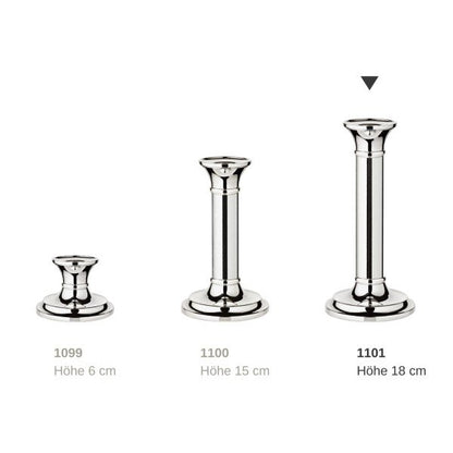 EDZARD kandelaar Fiona voor stokkaars, hoogte 18 cm, edel verzilverd, aanslag beschermd