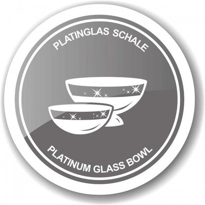 EDZARD glazen pot Vigo, mondgeblazen kristalglas met platina rand, ø 19 cm, hoogte 12 cm