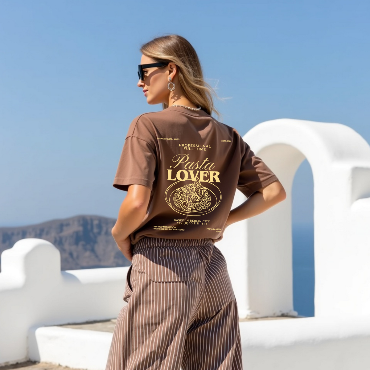 Oversized t-shirt "Pasta Lover"
