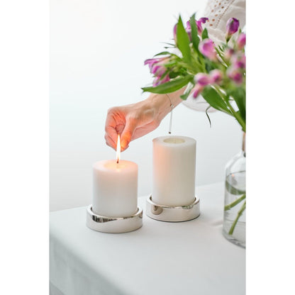 EDZARD EDZARD set van 2 kandelaars Sanremo, edel verzilverd, aanslagbestendig, ø 10 cm, voor stompkaarsen