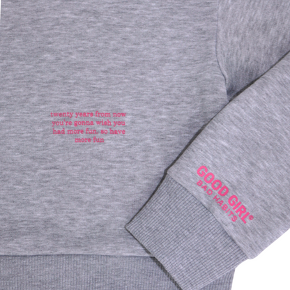 Crop hoodie "twintig jaar over nu" - Weiss