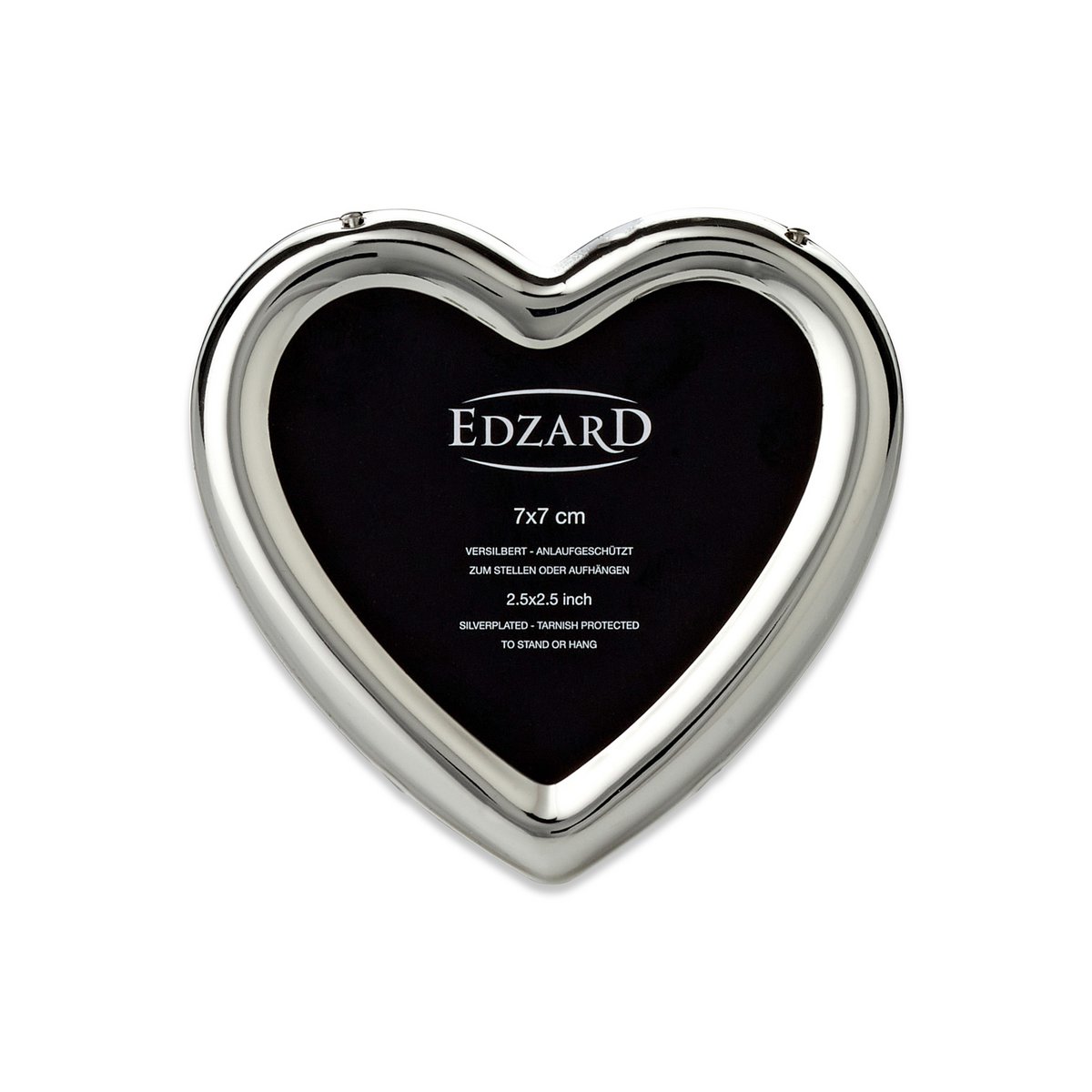 Edzard Mini Picture Frame Heart (7x7 cm), nobel verzilverd, start-up beschermd