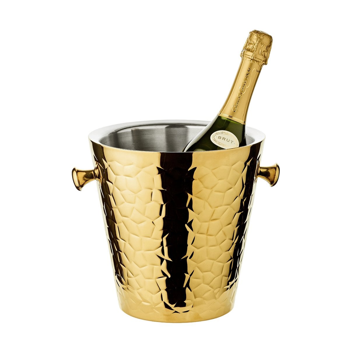 Sektkühler capri met stand in goud h 83 cm