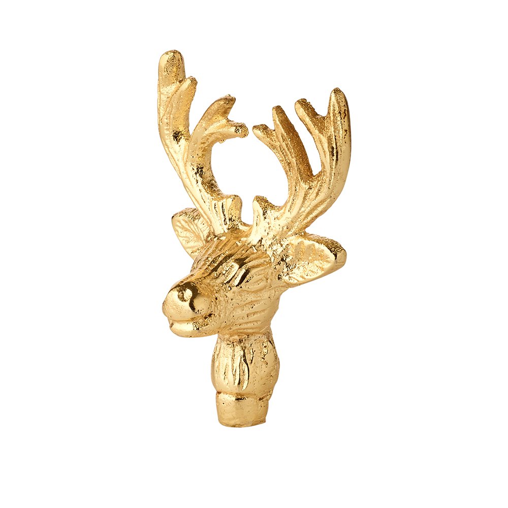 EDZARD set van 3 kandelaars elandenkandelaars, goudkleurig vernikkeld aluminium, hoogte 6 cm