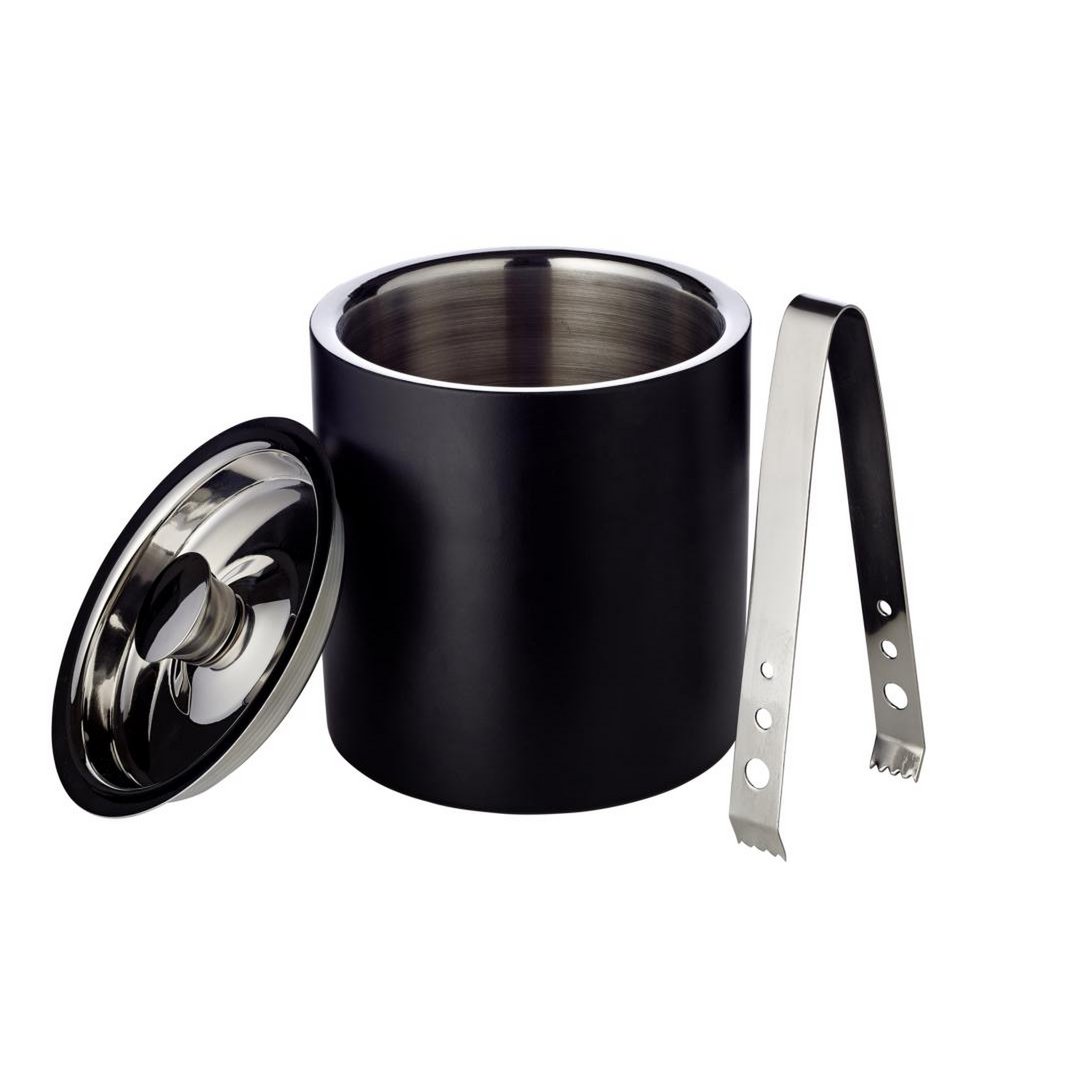 Edzard Ice Bucket Pearl H 16 cm met deksel-, zeef- en ijstang