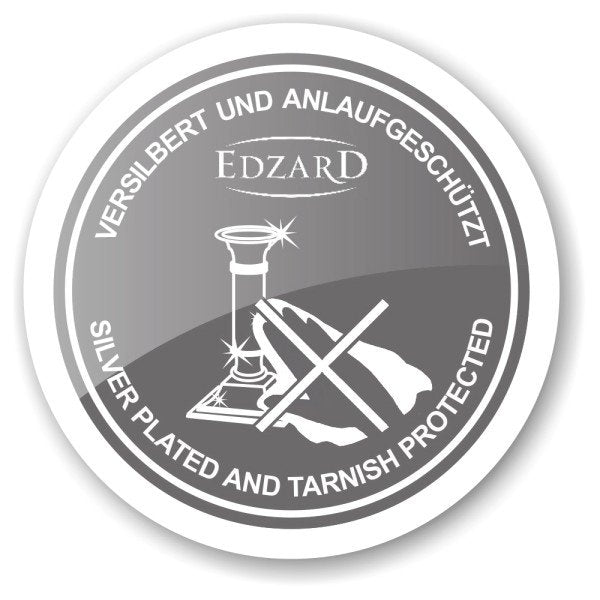 EDZARD kandelaar Lincoln met zwarte schacht, edel verzilverd, aanslag beschermd, hoogte 15 cm