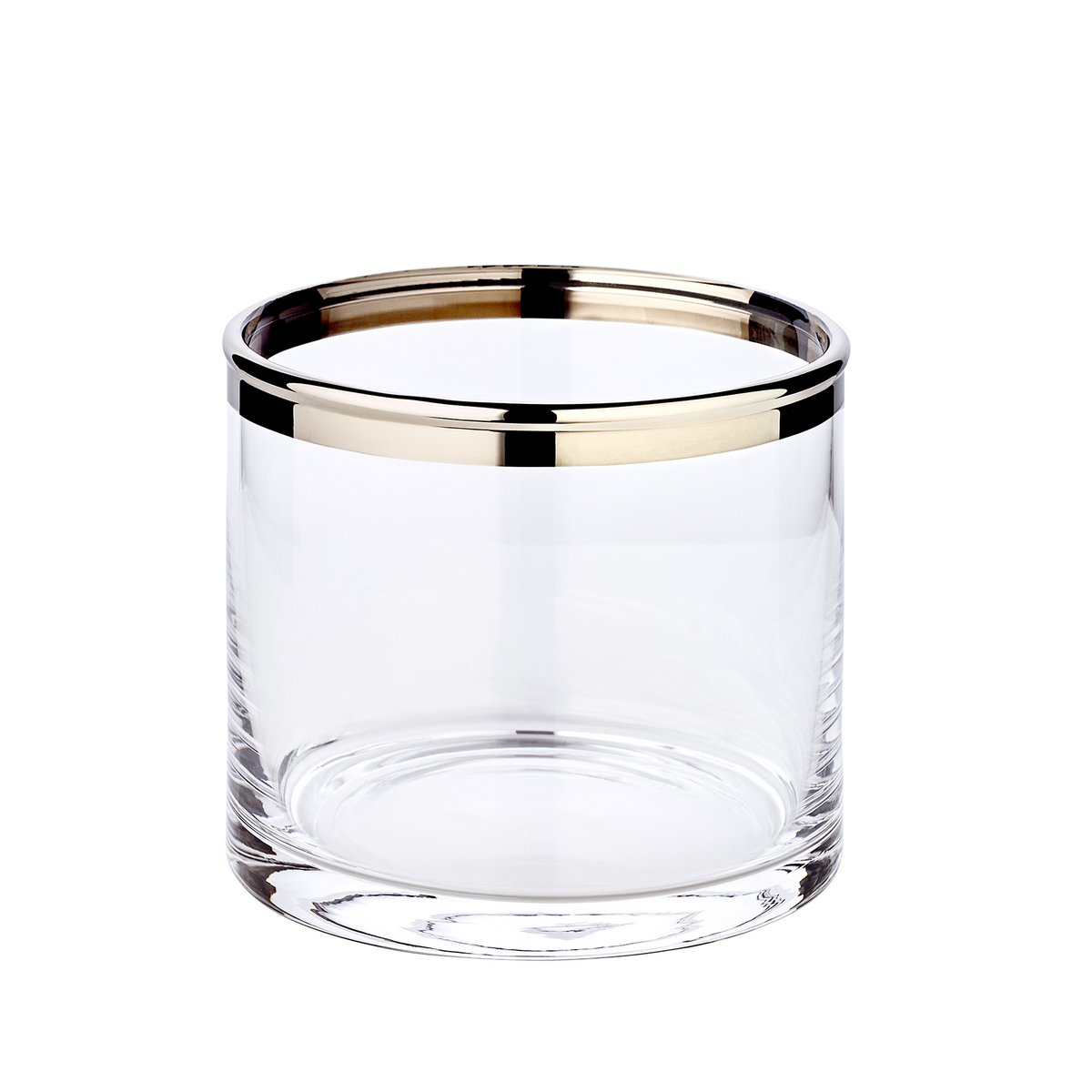 EDZARD lantaarn Molly, mondgeblazen kristalglas met platina rand, hoogte 10 cm, diameter 11,5 cm