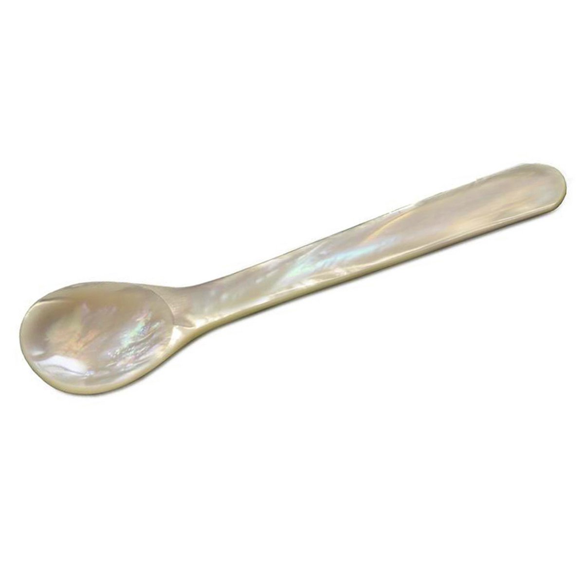 EDZARD parelmoer lepel kaviaarlepel eierlepel, hoogwaardig handwerk, afgeronde hoeken, lengte ca. 11 cm