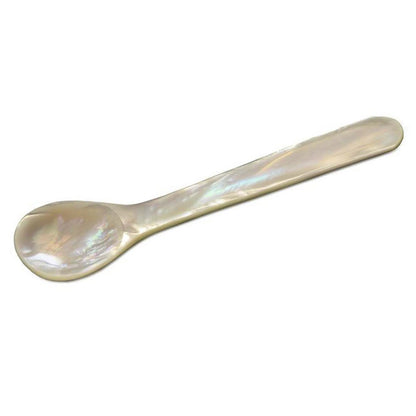 EDZARD parelmoer lepel kaviaarlepel eierlepel, hoogwaardig handwerk, afgeronde hoeken, lengte ca. 11 cm