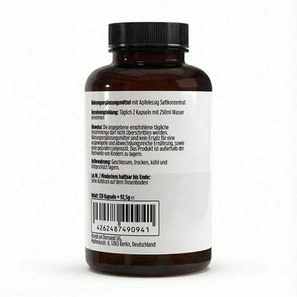 Apfelessig Extrakt Kapseln (600mg je Kapsel) - 120 vegane Kapseln