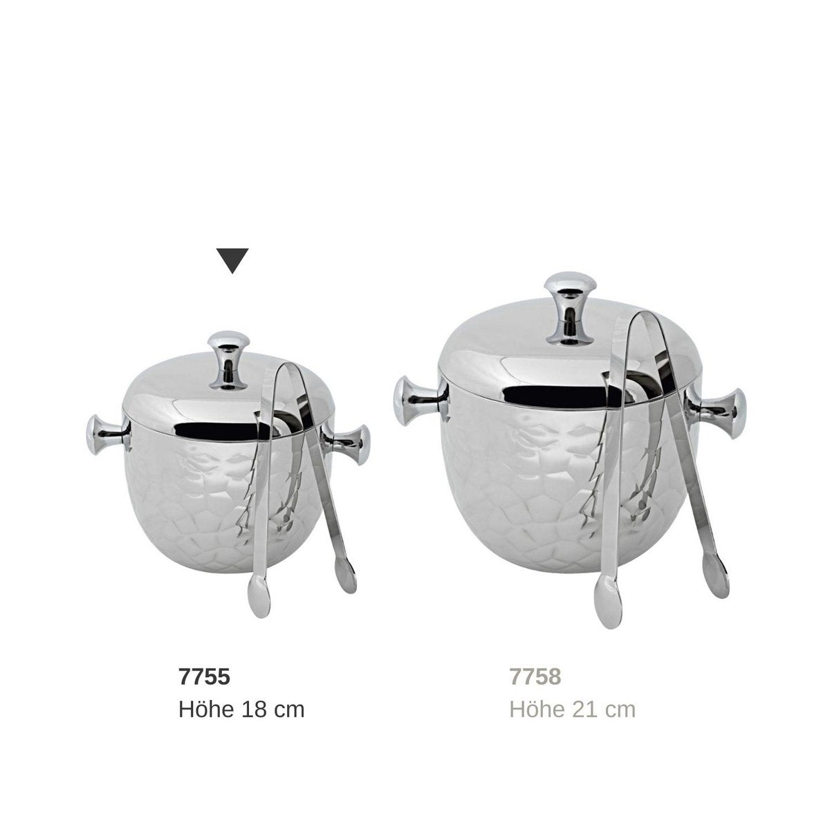 Edzard Eisimer Rico H 18 cm, met deksel, zeef en ijstang