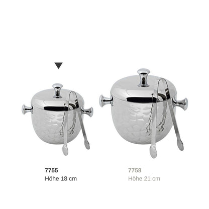 Edzard Eisimer Rico H 18 cm, met deksel, zeef en ijstang
