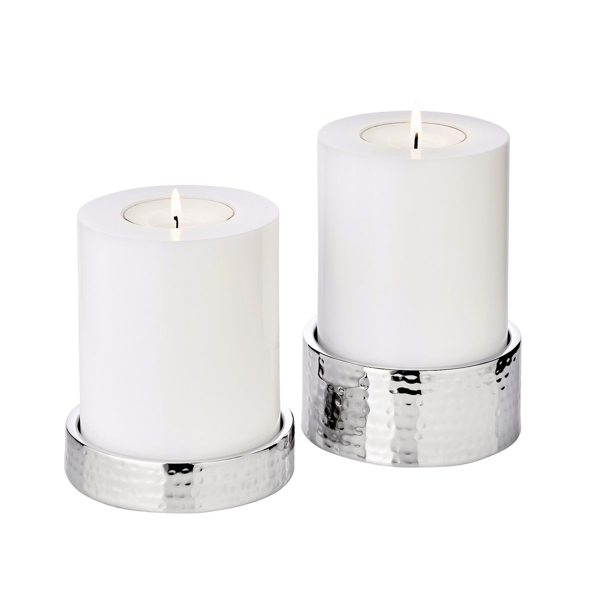 Theelichthouder Luca set van 2, Ø 6cm, H: 2,5/5cm
