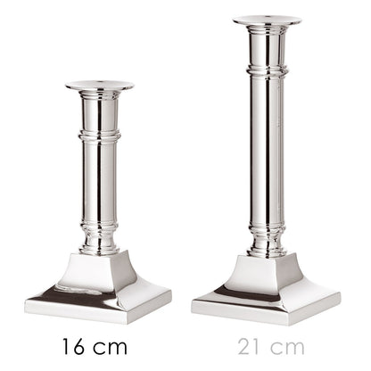 EDZARD kandelaar Kent kandelaar, verzilverd, aanslagbestendig, hoogte 16 cm