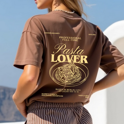 Oversized t-shirt "Pasta Lover"
