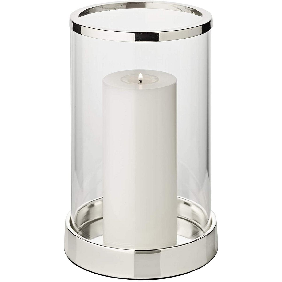 EDZARD lantaarn Sanremo, edel verzilverd, aanslagbestendig, hoogte 26 cm, diameter 16,5 cm