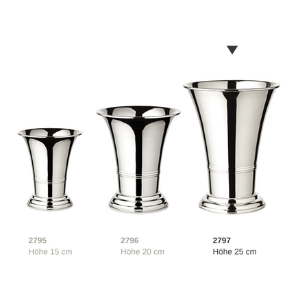 EDZARD bloempot bloempot vaas Tromba zwaar verzilverd, hoogte 25 cm, diameter 19 cm