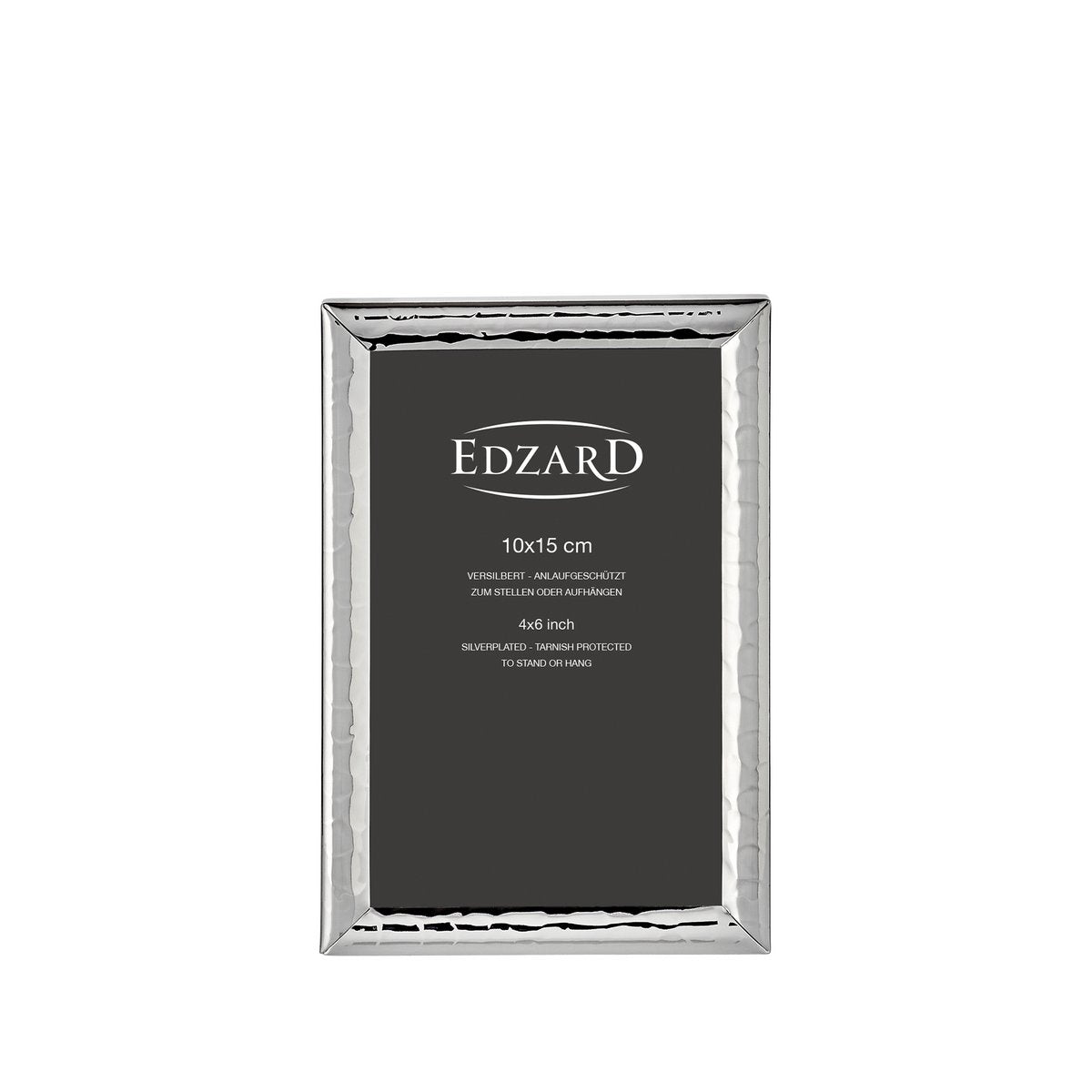 Fotolijst Riga (10x15 cm), verzilverd, aanslagbestendig, incl. hanger, staand en liggend formaat