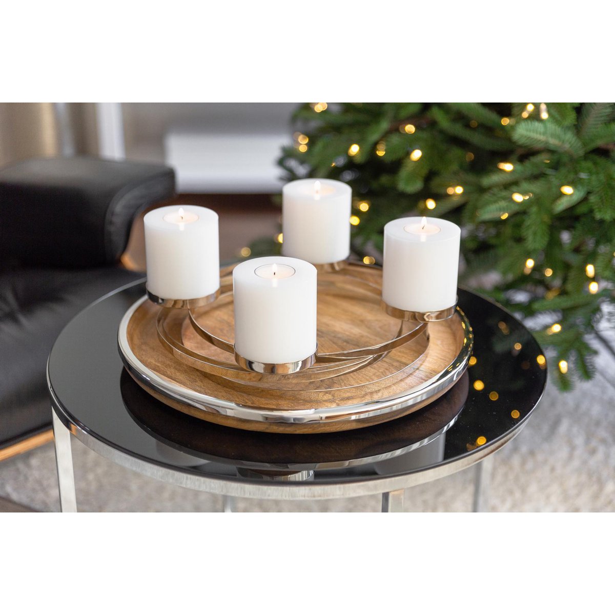 EDZARD waxinelichthouder permanente kaars Cornelius Hoogte 9 cm, diameter 8 cm, hittebestendig tot 90 graden