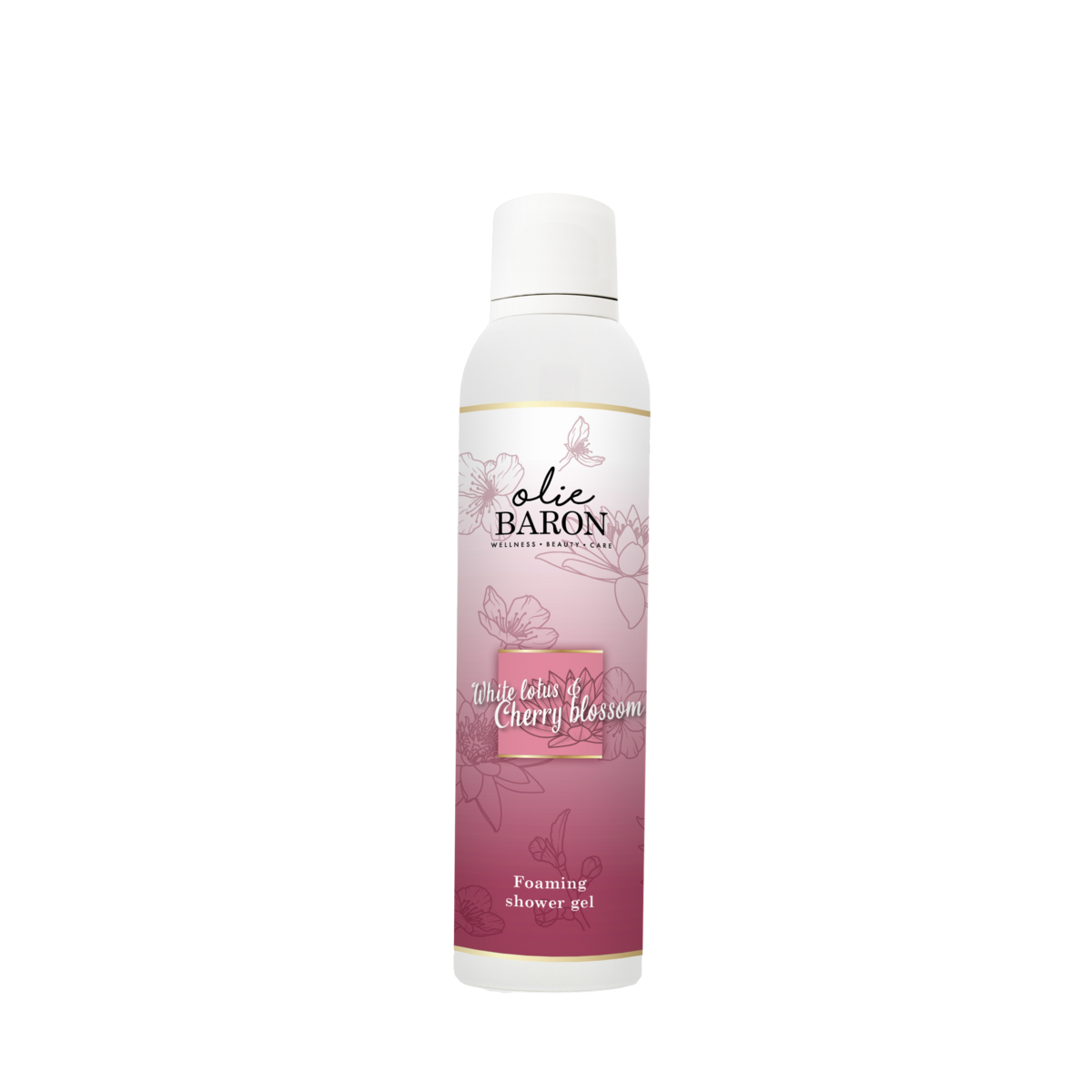 De Oliebaron® - Foaming shower gel - White lotus & Cherry blossom - 200 ml